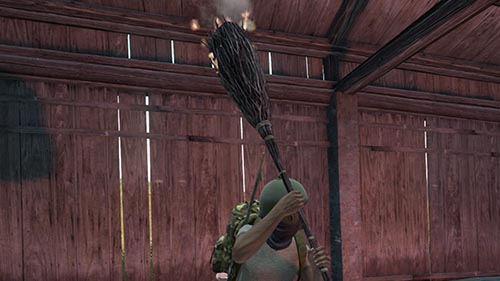 Cooking with a broom
